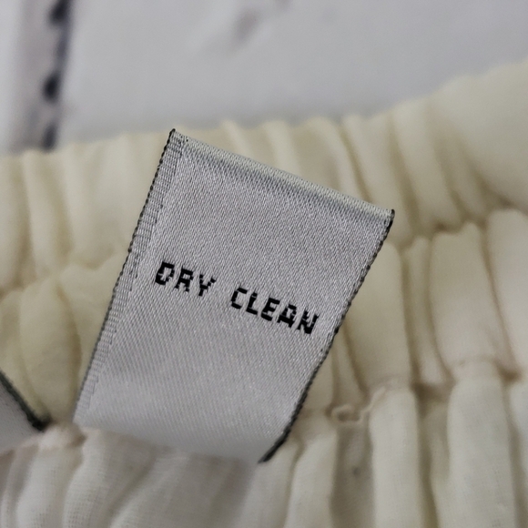 Amanda Smith Flowy Semi Sheer Crinkly Rayon Flowy Pants Ivory L With Tags - Picture 7 of 16